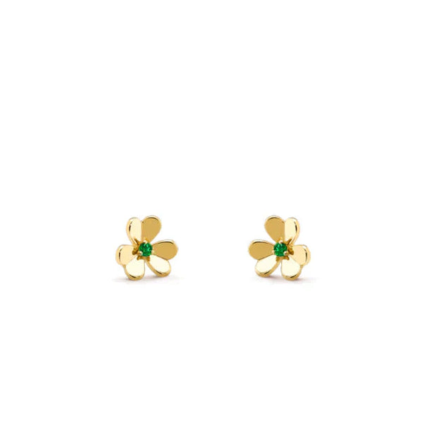 <CHIBA>FRIVOLE  FLOWER MALACHITE EARRINGS