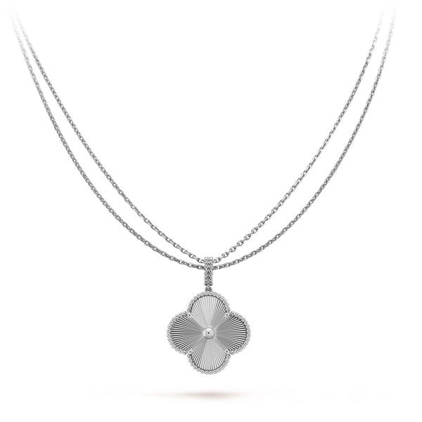 <CHIBA>CLOVER 25MM SILVER BIG CLOVER NECKLACE