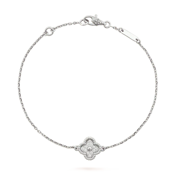 <CHIBA>CLOVER  SINGLE FLOWER BRACELET SILVER