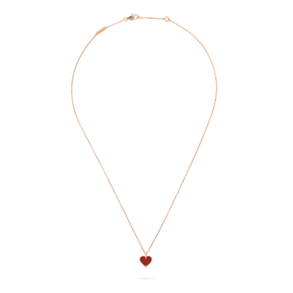 <CHIBA>SWEET CLOVER CARNELIAN HEART NECKLACE