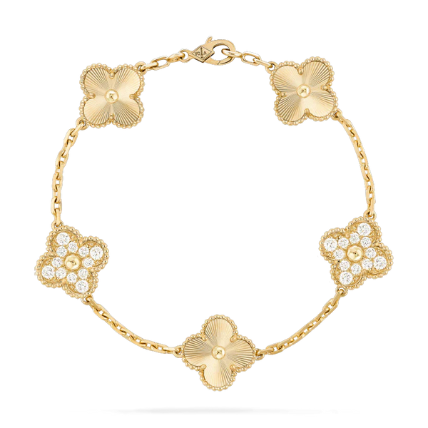 <CHIBA>CLOVER BRACELET 5 MOTIFS DIAMOND