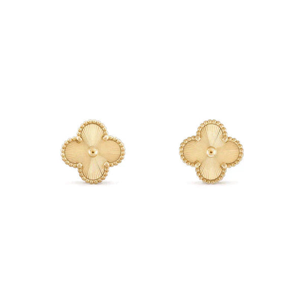 <CHIBA>CLOVER MEDIUM 1 MOTIFS LASER EARRINGS